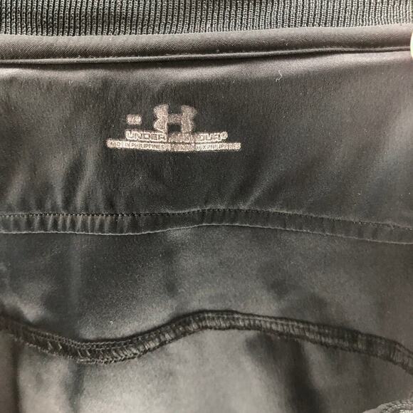 Under Armour Long Sleeve Black 1/4 Zip Pullover Jacket Sz L Side Zip Drawstring - Picture 2 of 4